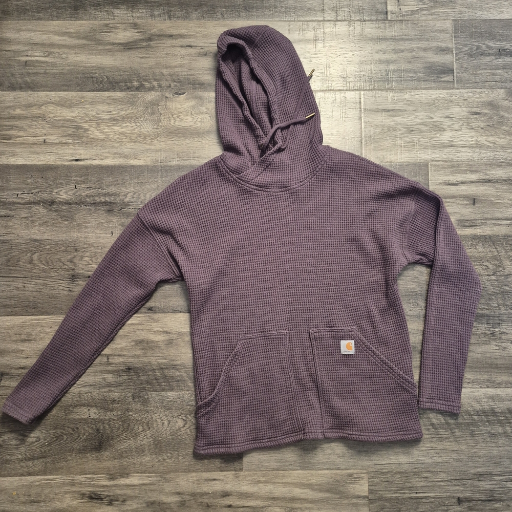 Carhartt Womens Waffle Knit Hoodie in Purple